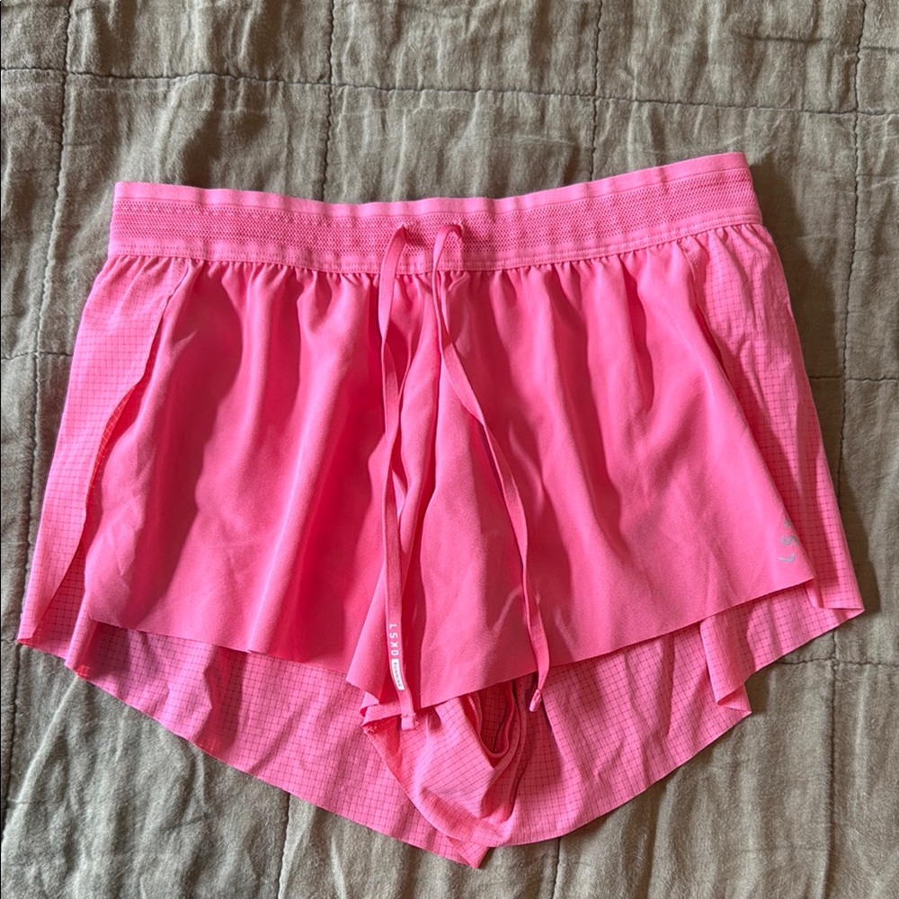 LSKD Pink Accelerate 3" Mid-Rise Running Short